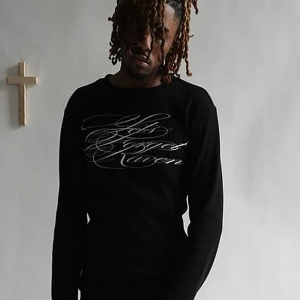 American Dark Retro Y2K Printed Long Sleeved T-Shirt High Street Gothic Trendy Outfit Top for Casual Wear