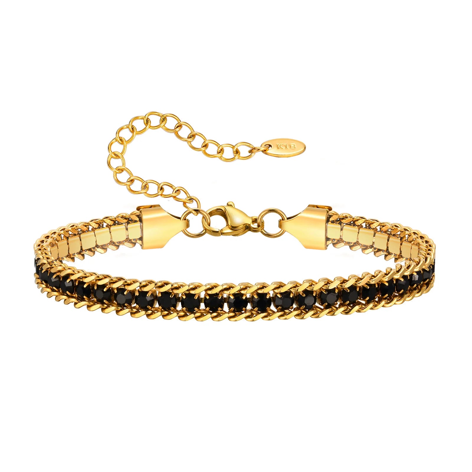 Stainless Steel Tennis Bracelets for Women, Iced Out 5A Cubic Zirconia Stones Charm Bracelets, Ladies Bridal Wedding Jewelry