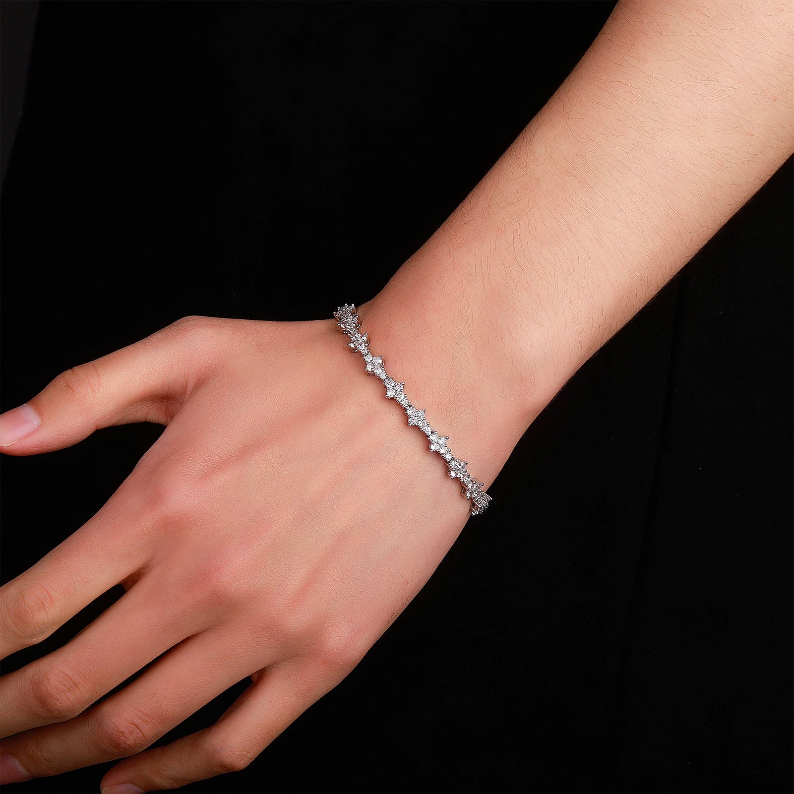 TOPGRILLZ New Honeycomb Necklace Classic 7MM Tennis Chain Hip Hop Punk Jewelry High Quality Choker Necklace For Anniversary Gift