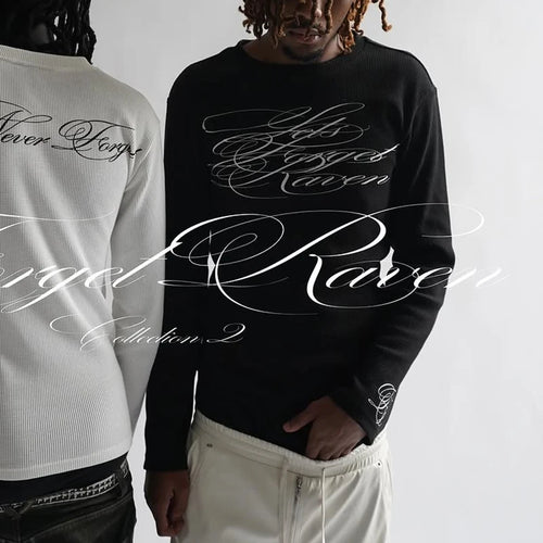 American Dark Retro Y2K Printed Long Sleeved T-Shirt High Street Gothic Trendy Outfit Top for Casual Wear